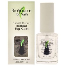 Natural Therapy Brilliant Top Coat by BioSource for Women- 0.4 oz Nail Treatment