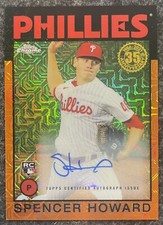 2021 Topps Chrome Orange 1986 Mojo /25 Spencer Howard Auto RC Refractor Baseball
