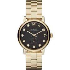 Marc Jacobs Baker Dexter Black Dial Ladies Watch MBM3421 36mm $320 #162