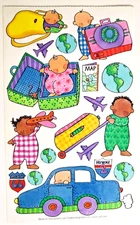 Baby Travel Car Road Trip Suitcase Airplane Camera Creative Imaginations Sticker