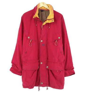 Vintage Helly Hansen Jacke Herren rot wasserdicht Jp1 Größe M