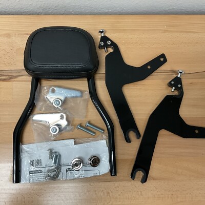 602-2001B . Cobra Round Detachable Backrest For Harley Softail 2000-2017 13.5 
