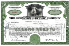The Scranton Electric Company, Pennsylvania, 1949 (30 Shares) sexy Vignette