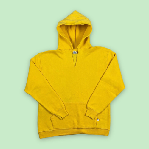 Vintage 90s Russell Athletic Blank Pullover Hoodie Yellow Size XL Made In  USA | eBay