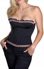 Felina Tricia Style 330577 Satin Bustier with Lace Retail 69.00