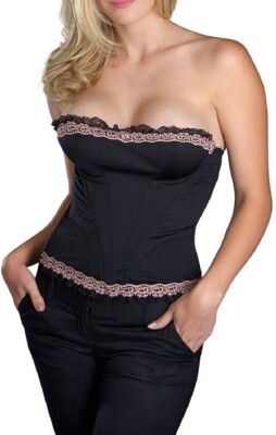 Felina Tricia Style #330577 Satin Bustier with Lace   Retail $69.00