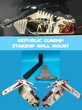 Starship Wall Mount for Star Wars Republic Gunship - TCW Clone Wars,  AOTC, ROTS