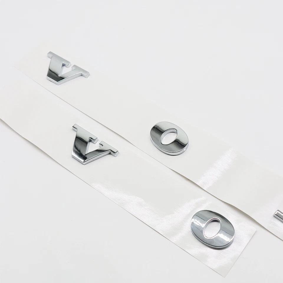 1X Rear Trunk Lid 3D Letter Badge Nameplate Emblems Sport For Volvo Gloss Chrome Foto 4 de 4