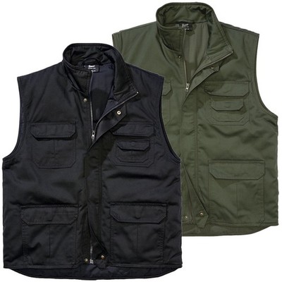 Brandit Safari Weste Outdoor Funktionsweste Anglerweste Trekking Vest Taschen