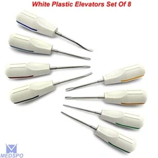 Set Of 8 Oral Surgery Root Extraction Elevators Luxation Tooth Instruments