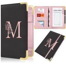 YeeCASE Server Book, Alphabet Waitress Book for Waitress, Leather Waitess M