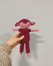 Purple lavender Pastel Sweet Lamb Handmade Stuffed Animal Amigurumi Plush Toy
