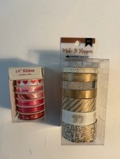 American Crafts Washi Tape 2 brandneu Valentinstag Motiv & Gold, Silber Motiv