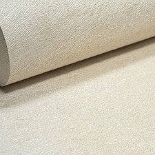 Image of Plain Cream Textured Wallpaper Gold Glitter Shimmer Slightly Imperfect Vinyl