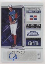 2018 Contenders Draft Picks Cracked Ice Ticket 1/23 Estanli Castillo #6 Auto 1j6