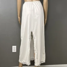 Vintage Wonder Maid Half Slip Size Medium Long Maxi Walking Slit Nylon Lace