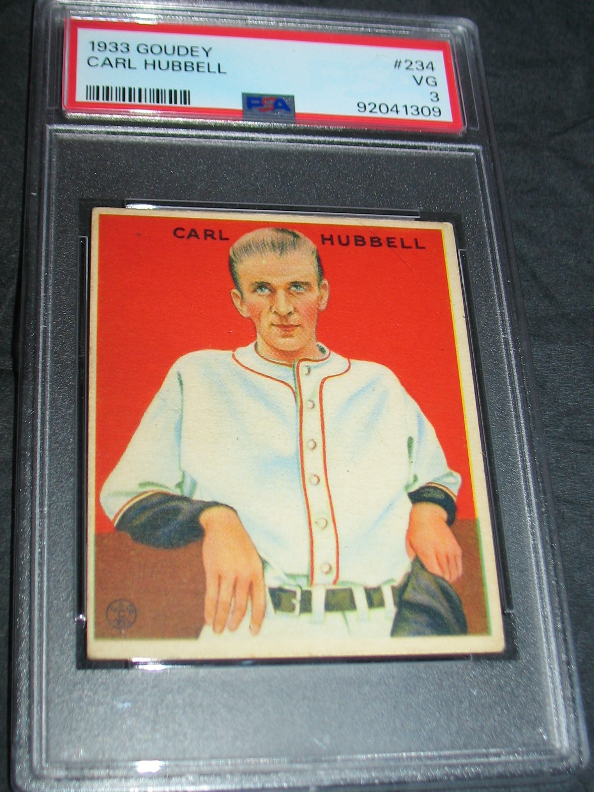 1933 Goudey #234 Carl Hubbell PSA VG 3 ~New York Giants