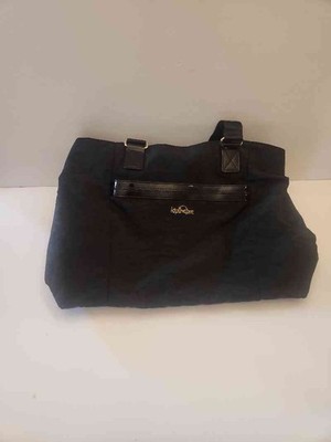 Kipling Black Nylon Shoulder Bag Multi Zip Monkey Figurine