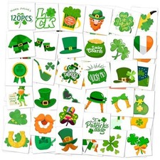St. Patrick's Day Temporary Tattoos for Kids  Adults, 120 Irish St.Patricks