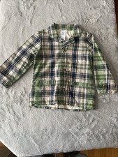 VTG Baby GAP Boys Jacket 4-5 Years Plaid Linen Blend Preppy Blazer Chore Coat