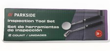 Parkside 2-Pc Inspection Tool Set Telescopic Mirror + LED Magnetic Pick - New