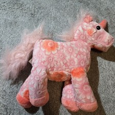 Toys R Us 2012 Pink Floral Plush Stuffed Unicorn