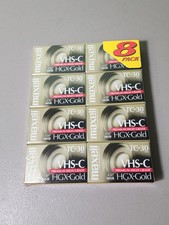 New Maxell VHS-C HGX-Gold TC-30 Premium High Grade Blank Camcorder Tapes 8 Pack