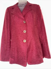 Akris Silk Blazer Raspberry Pink Swiss Luxury Jacket US 10 EU 40