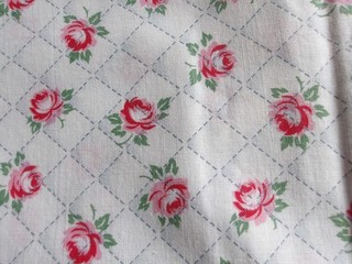 Vintage 30s 40s Feed Sack Cotton Sewing Quilting Fabric 2 Matching Bags