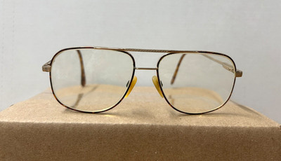 VTG Givenchy Italy Eyeglasses Frame Tortoise Gold Accent Aviator Pilot 59-16-140