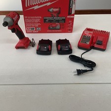 Milwaukee M18 3650-22CT Brushless Impact Driver Kit, 2 2.0Ah Batteries, Charger