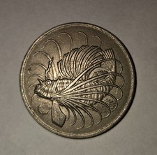 1967 Singapore 50 Cents Copper-Nickel Coin Free Shipping