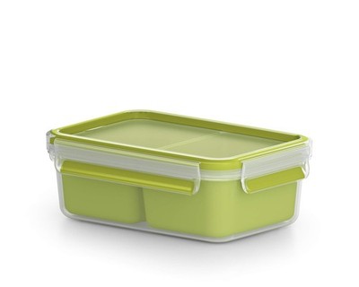Emsa Snack Clip & Go 0,55 L with Inserts, Green/Transparent, 28 x 28 x 18 cm 0.5