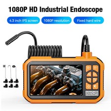 Sewer Pipe Inspection Cam 4.3" 1080P 10m IP67 Borescope 8 Dimmable LED Lights