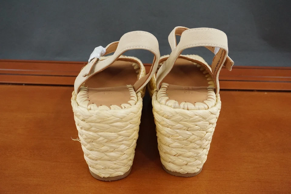 Gentle Souls Kenneth Cole Zapatos Mujer 8.5 Marrón Sandalias Cuña Alpargata Trenza Foto 4 de 4