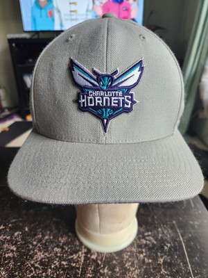2014 Charlotte Hornets Fitted Hat Mitchell & Ness Baseball Cap Gray NBA