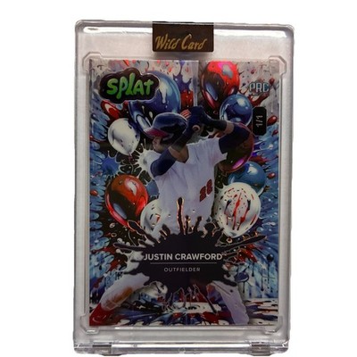 Justin Crawford 1/1 Wild Card SPLAT PRC Rookie SSP One of One Red White Blue