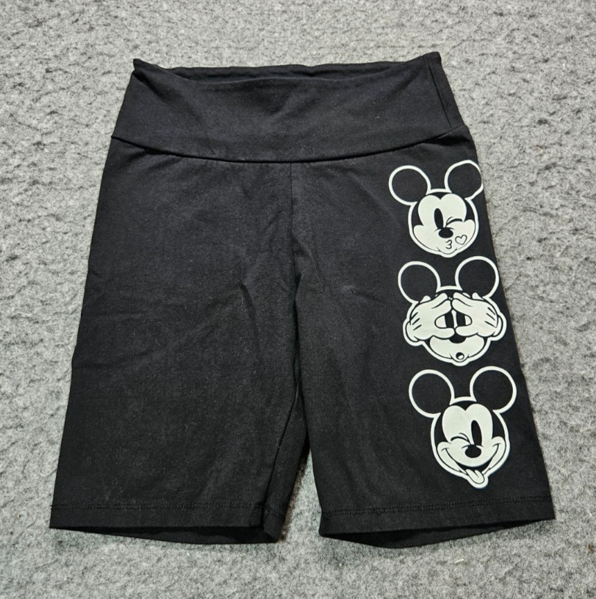 Disney black biker shorts Mickey Mouse teen/women size small-image