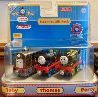 Thomas & Friends Limited Edition Take Along Metallic Toby, Thomas, Percy (2007)