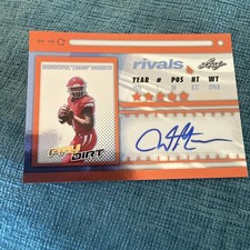 2026 Leaf Paydirt Wonderful Champ Monds IV Orange Rivals Auto /75 #1 QB Recruit