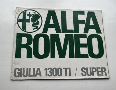 Alfa Romeo Giulia Saloon 1969-1971 UK Market Sales Brochure 1300 Ti & 1600 Super