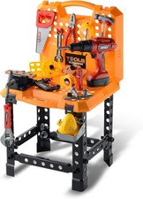 Kids Workbench Toy Choi 82pcs Tool Bench Set With Electric Drill