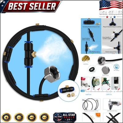 Outdoor Mister System - 40FT with Durable Nozzles and Brass Adapter