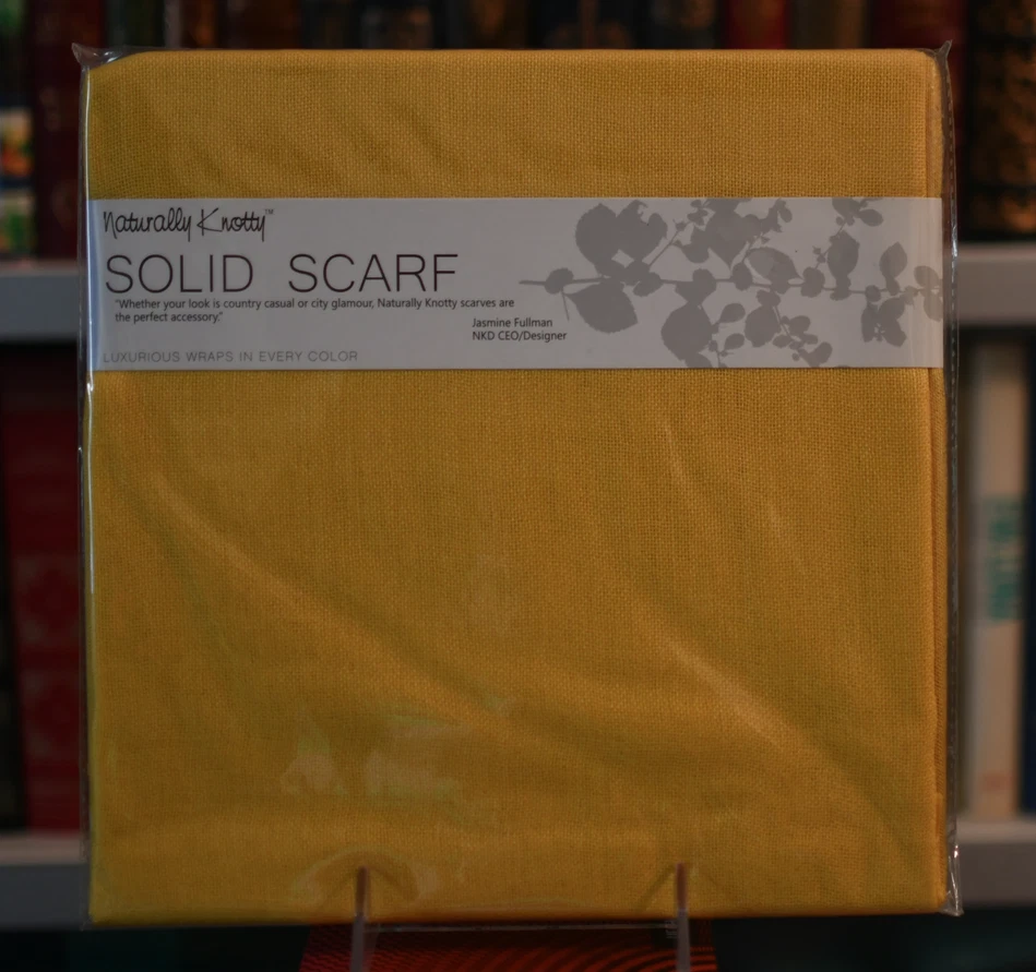 Naturally Freesia Knotty Yellow Luxurious Wool / Bamboo Viscose Shawl Scarf Wrap