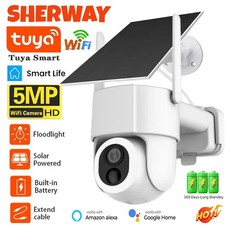 Cámara Ptz solar para exteriores Tuya de 5 MP inalámbrica batería de baja potencia Pir Cctv seguridad
