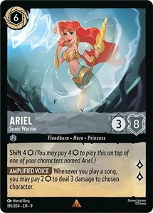 1x Ariel - Sonic Warrior - Cold Foil NM Eng Lorcana - Fabled
