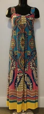 White Mark Couture Collection Multi Color Maxi Dress Size Small