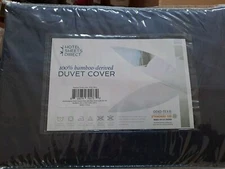 HOTEL SHEETS DIRECT 100% Bamboo Duvet Cover Set King Size Navy Color NEW