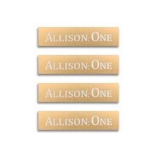 Emblema distintivo logo altoparlante Allison One personalizzato 63 mm (2,48") X 16 mm (0,63") ORO