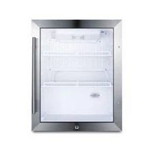 Summit SCR314L 19" Countertop Beverage Merchandiser Cooler in Black, 2.1 cu. ft.